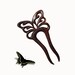 Wooden Hair Fork, Sticks , Hair Accessory, Hairpin, Butterfly, MariyaArts