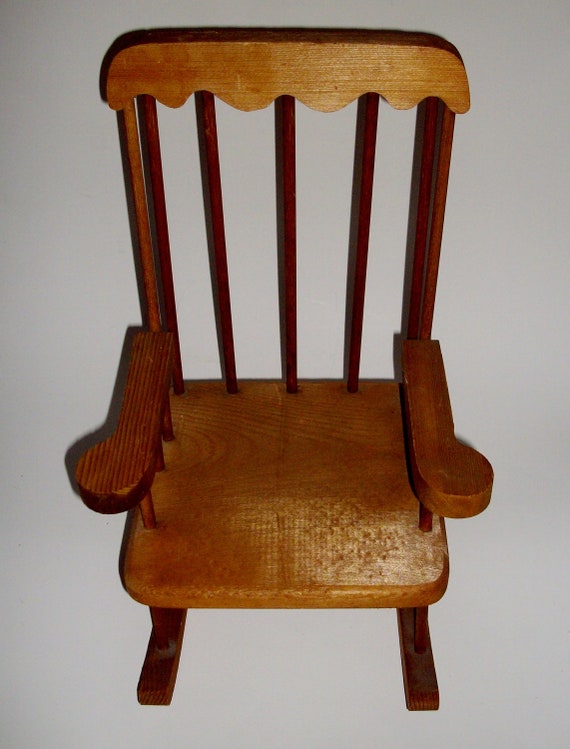 Vintage Doll Chair Wooden Rocking Chair by NanNasThings on Etsy