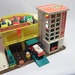 SALE SALE SALE Fisher Price Parking Ramp Service Center Parking Garage with people toy vintage 1970 toy