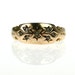 Victorian 15k Gold Diamond Engagement Ring, Star Pattern Wedding Bridal 14k
