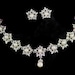 Lotus Romantic Swarovski crystal and pearl bridal necklace and earrings set