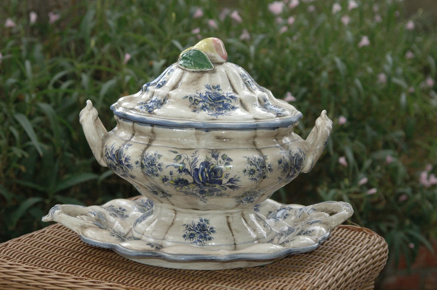 RESERVED Vintage Capodimonte Soup Tureen by goodwillhunting1