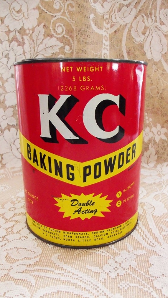 Large 80 Oz. Vintage KC Baking Powder Kitchen by JordanMcKinnons