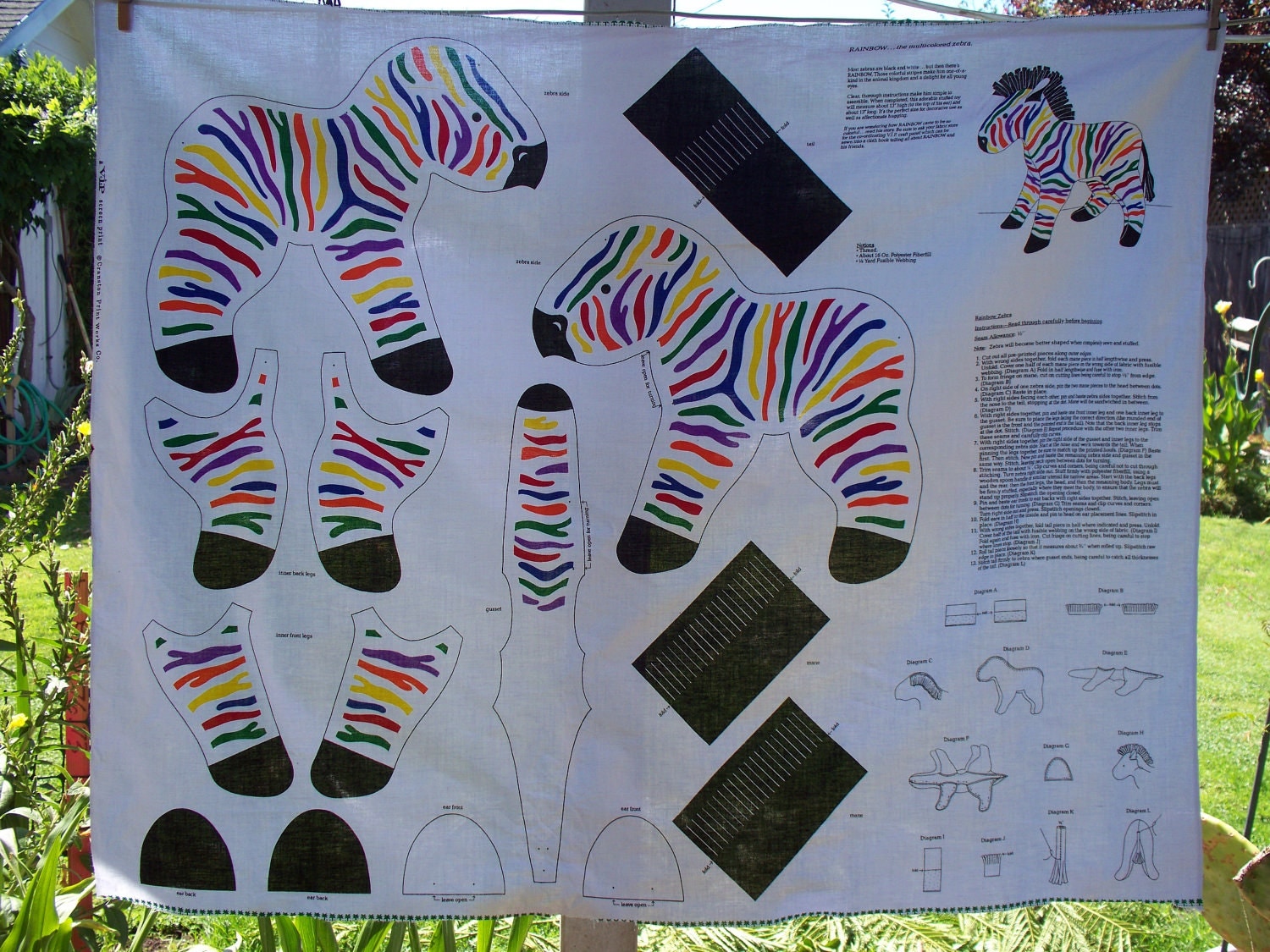 rainbow zebra toy