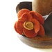 Felted Rust Orange Vintage Wool Flower Headband for Girl