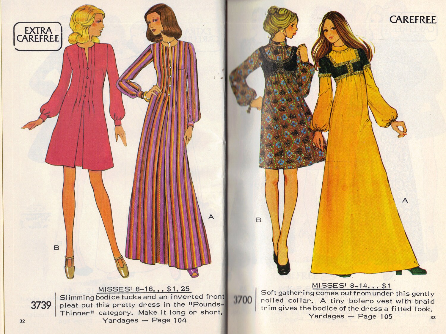 3739 and 3700 - vintage McCall's patterns inspired by Lost Horizon