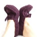 Maroon crochet slippers- Cozy slippers- House slippers- House shoes- Comfortable slippers in maroon- Comfortable house shoes- OOAK