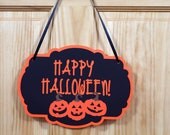 Happy Halloween Jack O Lantern Door Sign Il_170x135