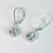 Eye-Clean Aquamarine, 6mm Round Cut, Sterling Silver Dangle Earrings