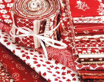 Jelly Roll - Red and White - 20 strips