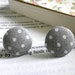 Retro polka dot earrings, Fabric button earrings, Button earrings, Nickel Free earrings, Stud earrings, diameter 20mm, 4/5 inches