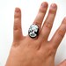 Victorian Skeleton Lady Cameo Ring - Adjustable