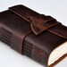 Handmade Leather Journal 5 1/2" x 7 1/2" - 140 lb watercolor paper - Sketchbook