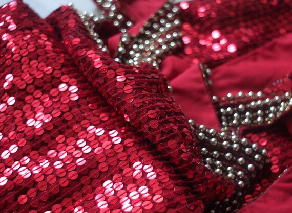 red sequin maxi