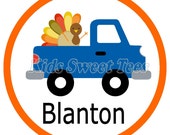 Thanksgiving turkey in a truck- personalized - digital image - Fall - Autumn Il_170x135