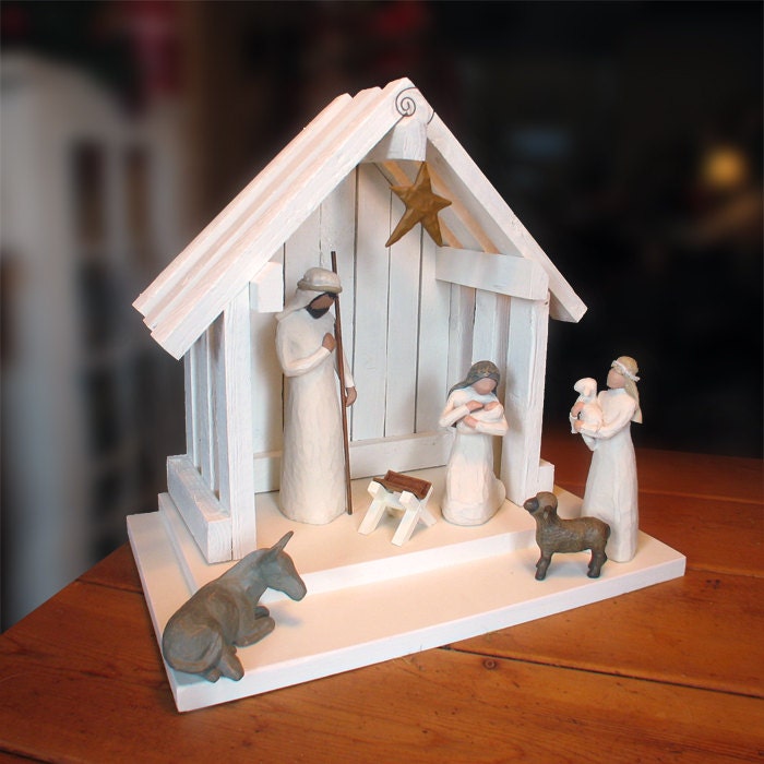 Nativity Creche Stable for Willow Tree WITH PLATFORM