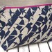 Blue bird print make up bag