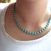 Vintage Turqouise Milk Glass Necklace