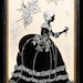 Vintage Silhouette Picture Signed Smith Frederick Old Fashioned Garden