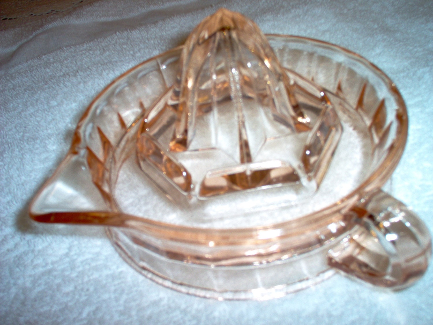 Pink Depression Glass Reamer Pink Depression Glass Juicer