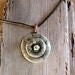 Abstract Flower Porcelain Pendant. Ceramic Pendant.