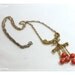Vintage Egyptian Pendant/Chain w 1970s Abstract Flare 1578a-052112000