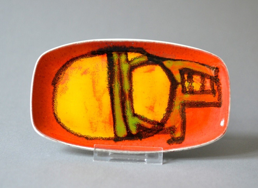 RESERVED Vintage Poole pottery modern plate Delphis rare 361