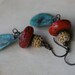 Frida's Colors earrings-Sherpa Coral Glass, Blue Patina, Rustic Jewelry,Frida Colors,Erth, Rustic,Chunck