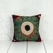 handmade vintage suzani pillow cover - 14.17" x 14.17" - free shipment with UPS - 02433-66