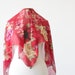 Turkish Scarf, Cotton, Red scarf, Floral, Sunflower, Oya, Yemeni, Neckwarmer, Lacework, Floral, hip scarf, Never Used