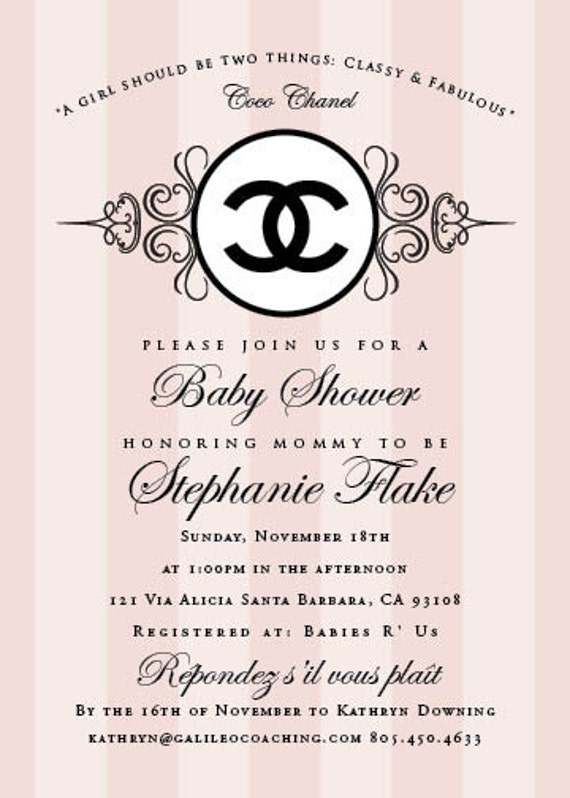 Chanel Party Invitations Template 9