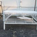 Vintage White Wicker Coffee Table