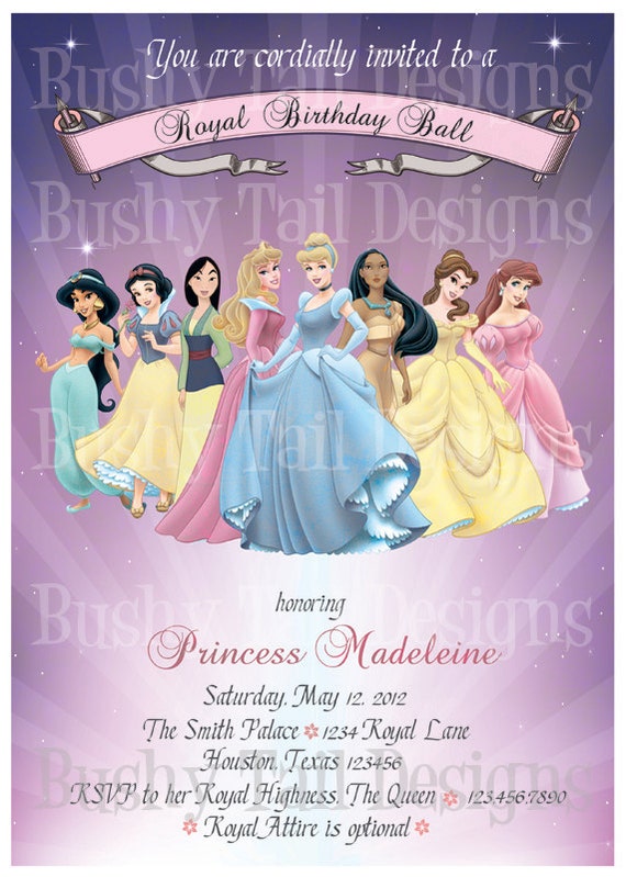 Items similar to Royal Princess Birthday Party Invitation or Tea Party ...