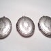 3 pcs - Vintage antique silver plated ornate oval lockets - m32rso