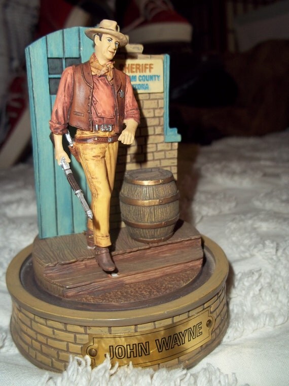 Items similar to Franklin Mint John Wayne Sheriff Sculpture. 5