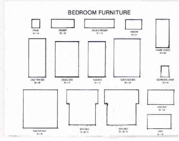 printable bedroom furniture templates