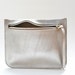 Silver Leather Pouch, Leather Wallet, Small Leather Clutch