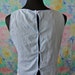 DKNY Vintage Cotton Button Pastel Blue & Mint Tank Blouse