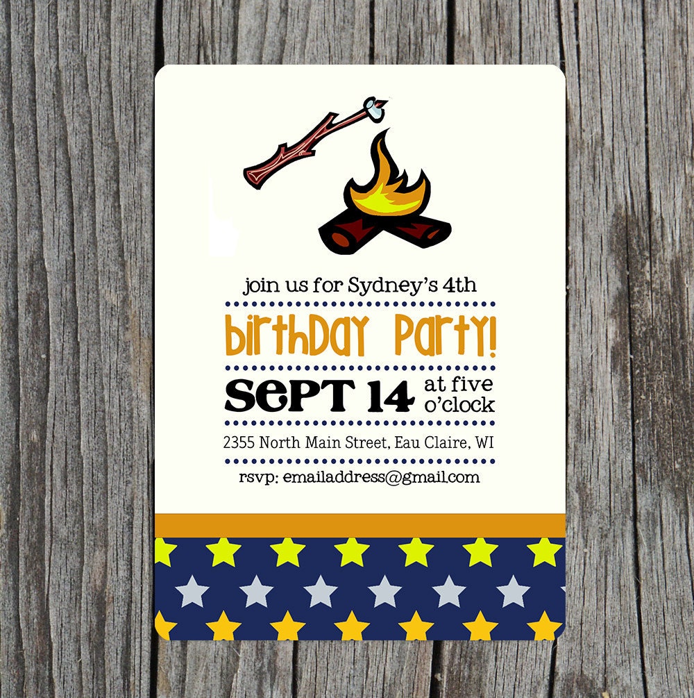 Campfire Invitations Free 4