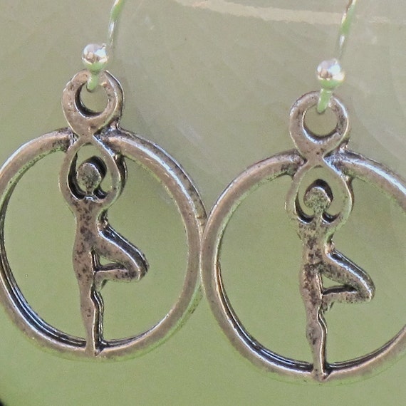 Yoga Earrings Tree Pose Earrings Yoga Jewelry Yoga Gift