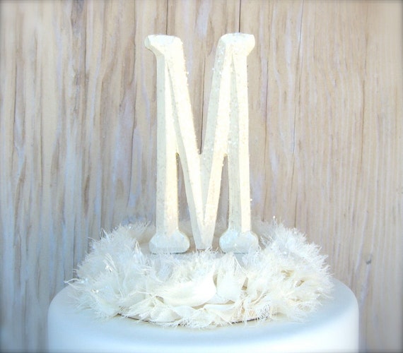 initial cake topper shabby chic wedding by sparkleandtwig initial cake topper shabby chic wedding by sparkleandtwig