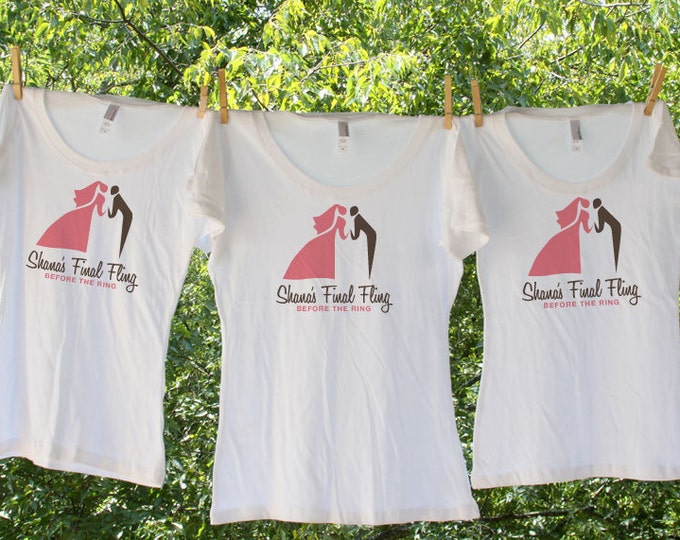 Set of 4 Bachelorette Final Fling Before The Ring Shirts