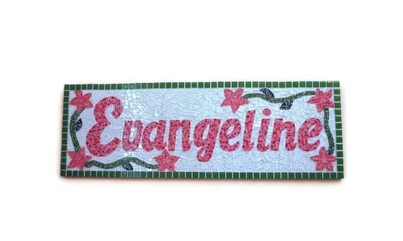 Custom Name Mosaics by GreenStreetMosaics on Etsy
