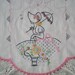 Vintage Hand Embroidered Dresser Scarf Southern Belle