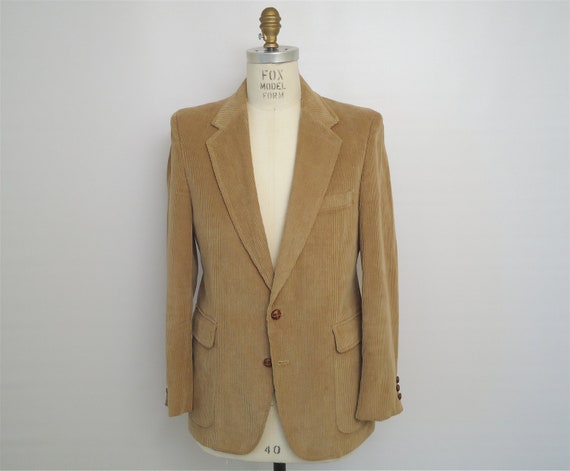 Jordache Corduroy Sport Coat / tan blazer / mens by CompanyMan