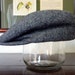 Vintage Eddy Bauer Harris Tweed Charcoal Gray Flat Cap Hat L, 22 7/8", 58 cm.