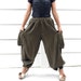 SALE 20% Off Harem Pant,Elastic Leg,Cotton Green.