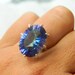 Mystic topaz ring sterling silver
