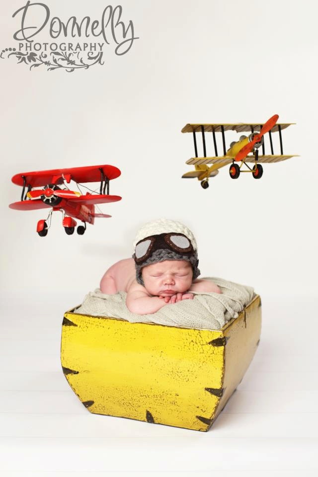 Baby Boy Hat Newborn Aviator Aviator with Chinstrap Newborn