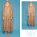 Vintage 20's Two-Piece Gold Dress with Matching Cardigan
